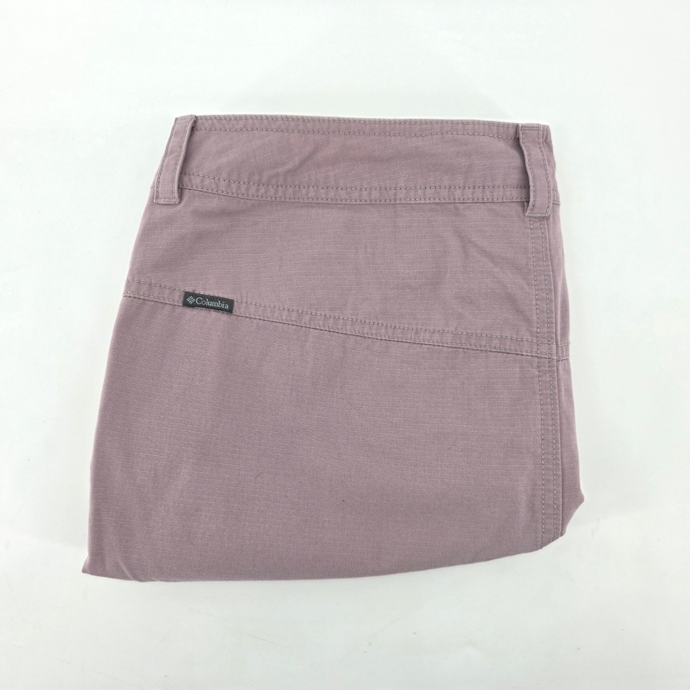 Columbia Womens Mauve Purple Cotton Hiking Shorts Size 8 Outdoor Casual Ripstop